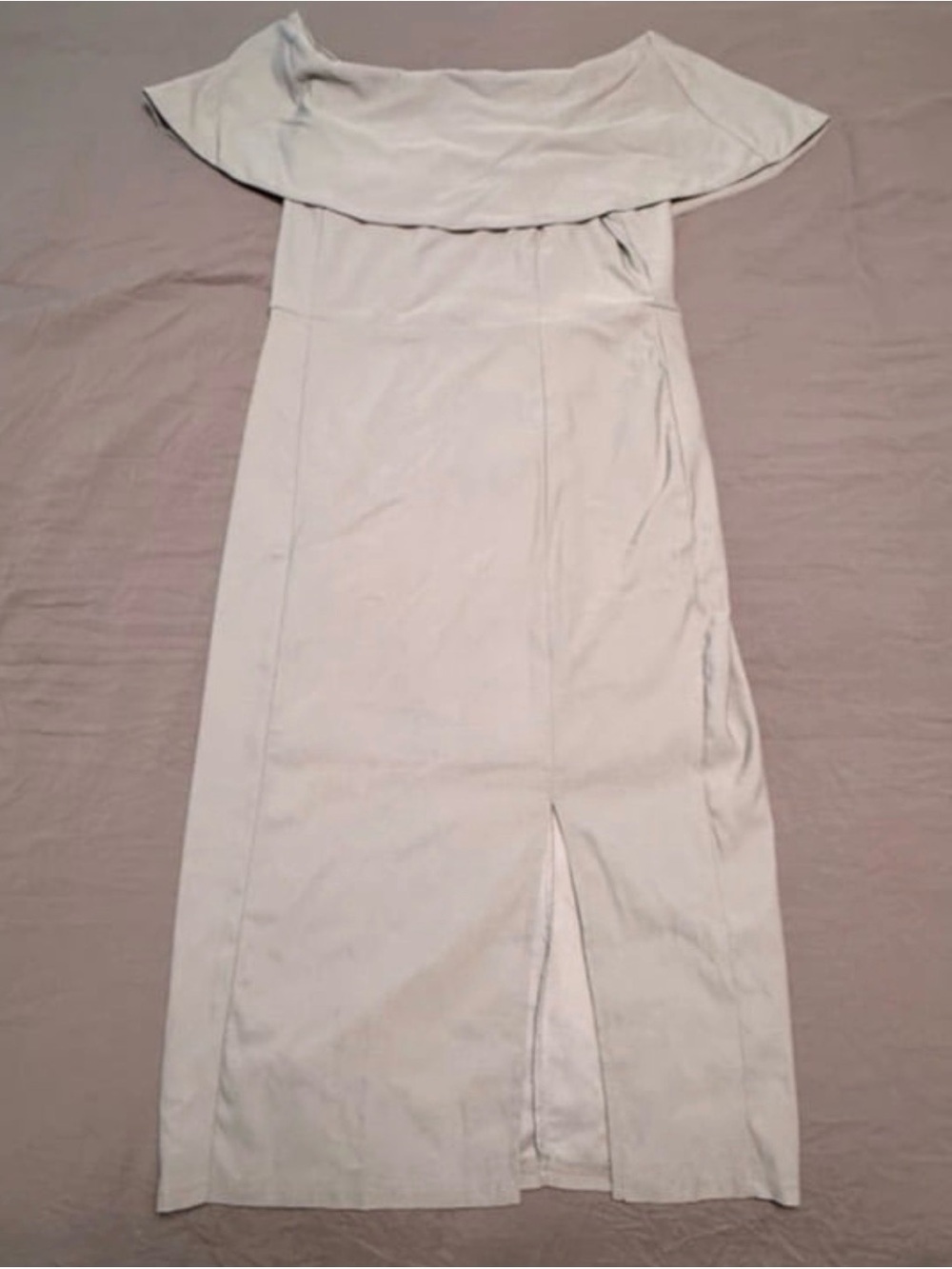 NWT Here Comes the Sun Size 12 Off Shoulder Bodycon Dress Dove Gray